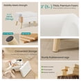 thumbnail image 3 of LEDREM Rectangular Storage Ottoman with Teddy Fleece, 11.8 x 15.7 Inch Foot Stool and Small Table for Living Room and Hallway, Cream White, 3 of 8
