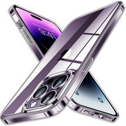 Circlemalls iPhone 15 Case, [With Tempered Glass Screen Protector], Protective Bumpers Cover Clear