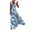 Blue, variant on Women Casual Boho Print Zipper V Neck Sleeveless Long Dress Holiday Dress Floral Summer Dresses for Women Women's Summer Dresses Casual