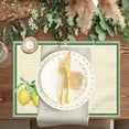 thumbnail image 2 of Placemats Set of 4 Lemon Place Mats Washable Linen Yellow Green Placemat for Summer Kitchen Dining Table Home Party Decor 18x12 Inches, 2 of 6