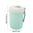 thumbnail image 2 of Mecorevxz 10oz Double Wall Insulated Desk Mug with Lid and Handle, Reusable Plastic, Spill-Proof, Microwave & Dishwasher Safe, Wide Mouth, Cup Holder Friendly (Light Green), 2 of 7