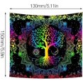 thumbnail image 5 of Tapiz de árbol de la vida, tela de pared, tapiz de decoración de pared, tapiz psicodélico para sala de estar, dormitorio, decoración de pared, 5 of 5