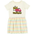 thumbnail image 3 of Inktastic My Dad is a Firefighter with Fire Truck Girls Toddler Dress, 3 of 5