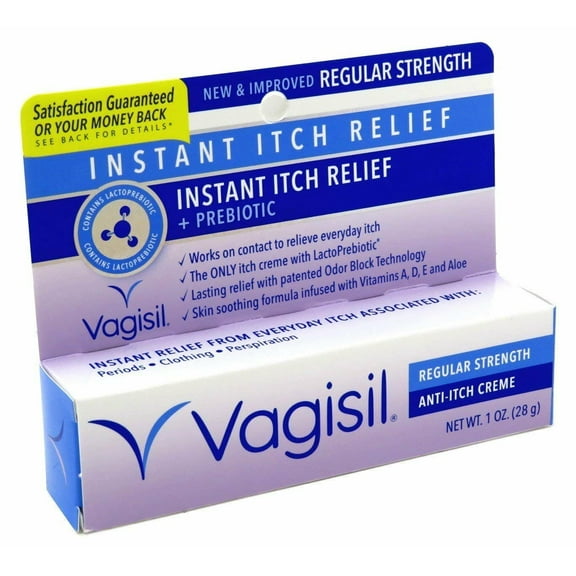 Vagisil Regular Strength Medicated Anti-Itch Creme, Odor Block, 1oz, 3-Pack