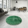 thumbnail image 4 of Ahgly Company Machine Washable Indoor Rectangle Industrial Modern Forest Green Area Rugs, 2' x 3', 4 of 7