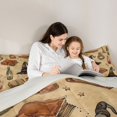thumbnail image 4 of Manfei Vintage Witch Hat Queen Bedding 7pcs, Happy Halloween Bedding Comforter Set Queen, Beige Brown Black,Grey Reversible, 4 of 7