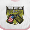 thumbnail image 4 of Inktastic Proud Military Son Boys Camo Flag Boys Baby Bib, 4 of 4