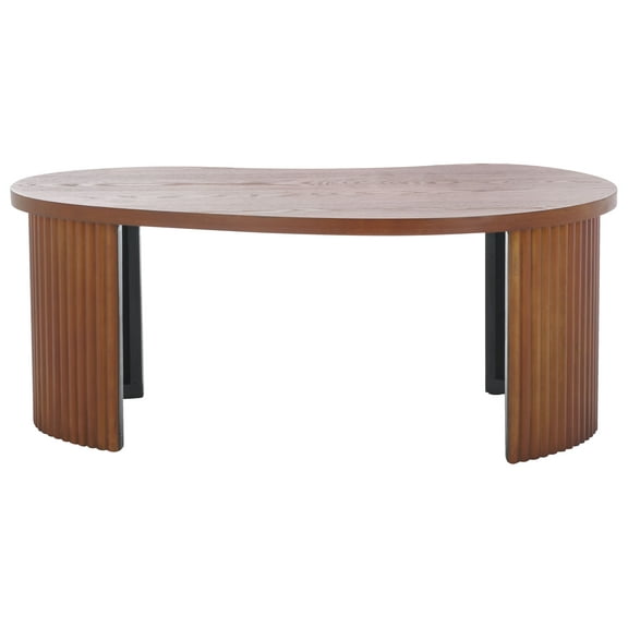 Safavieh Celane Glam Free Form Ash Veneer Coffee Table, Walnut