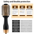 thumbnail image 2 of Graflsoa 1200W 2-in-1 Hair Styler Comb with Negative Ion Technology, Fast Heating, 3 Adjustable Temperature Settings, Multi-functional Hot Air Brush for Home & Travel, 110V US Plug, 2 of 6