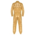 thumbnail image 4 of Manyakai Combinaison Imperméable pour Homme, Col Rabattu, Manches Longues, Taille Élastique au Dos, Kaki, P, 4 of 5