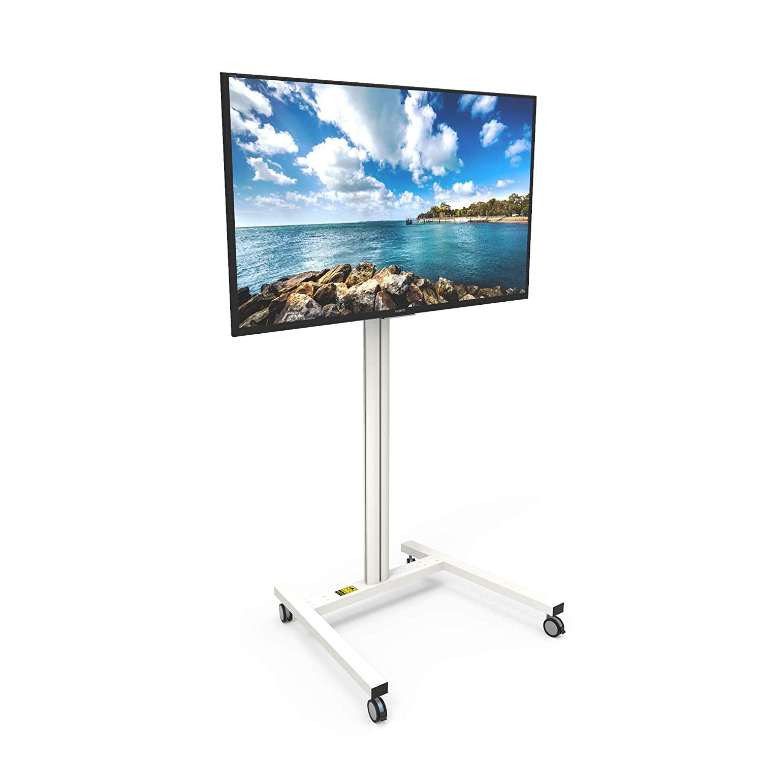 Kanto MK Series Rolling TV Stand for 37inch to 65inch Displays, White