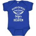 thumbnail image 3 of Inktastic Handpicked for Earth by My Sister in Heaven with Angel Wings Boys or Girls Baby Bodysuit, 3 of 5