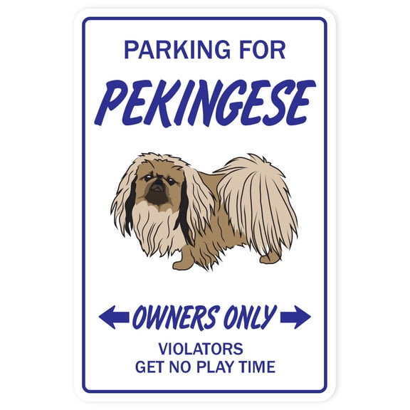 SignMission SS-Pekingese 18 in. Pekingese Street Sign - Dog Lover Great Pet Breeder