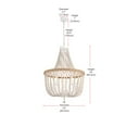 thumbnail image 2 of Living District Jolie 24 Inch Beaded Pendant In Antique White, 2 of 8