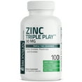 thumbnail image 5 of Bronson Zinc Triple Play 30 mg - Triple The Coverage Zinc Acetate, Picolinate & Orotate, 100 Vegetarian Capsules, 5 of 7