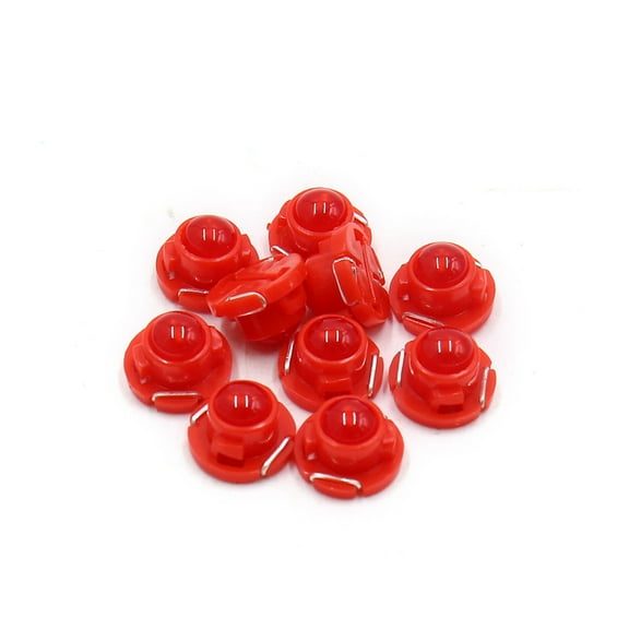 10Pcs T4.7 Red  Instrument Panel Gauge Lamp Light Bulb for Car Interior