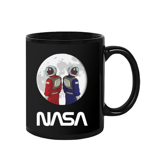 NASA Nasa Astronaut Duo Over Moon Mug - NASA Designs,