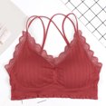 thumbnail image 2 of Sngxgn Women's Seamless Plunge Bra Wireless Comfort Bra Unlined Bras Stretch Bralettes for Women(Red,One Size), 2 of 3