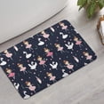 thumbnail image 2 of Dark Blue Ballerina Princess Pattern Bathroom Rugs Mat,Non Slip Microfiber Bathroom Rug,Rubber Backing,Soft Bathroom Mats for Bathroom Floor,Tub and Shower,17x27in(43x68cm), 2 of 5
