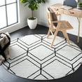 thumbnail image 2 of SAFAVIEH Adirondack Caitriona Geometric Squares Area Rug, Ivory/Black, 4' x 4' Round, 2 of 11