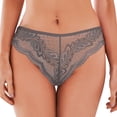 thumbnail image 1 of Gibobby Calzoncillos de encaje para mujer Mujeres Sexo Tanga Impreso Elasticidad Transpirable Francés Encaje Mujeres Bragas Ropa interior sexy(Gris,CH), 1 of 5