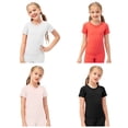 thumbnail image 4 of GYRATEDREAM Girls Athletic Shirts Short Sleeve Quick Dry Crewneck Tee Activewear Performance T-Shirt for Kids 5-12Y, 4 of 4