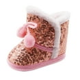 thumbnail image 3 of Maxcozy Infant Sequin Boots Winter Baby Girl Shoes Anti-Slip Toddler Snow Warm Prewalker Newborn Slippers Pink 0-6 Months, 3 of 11