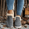 thumbnail image 2 of XILOO Women’s Cozy Micro Suede Winter Slippers with Memory Foam, Fuzzy Faux Fur Collar, Warm Indoor Outdoor House Shoes, 2 of 6