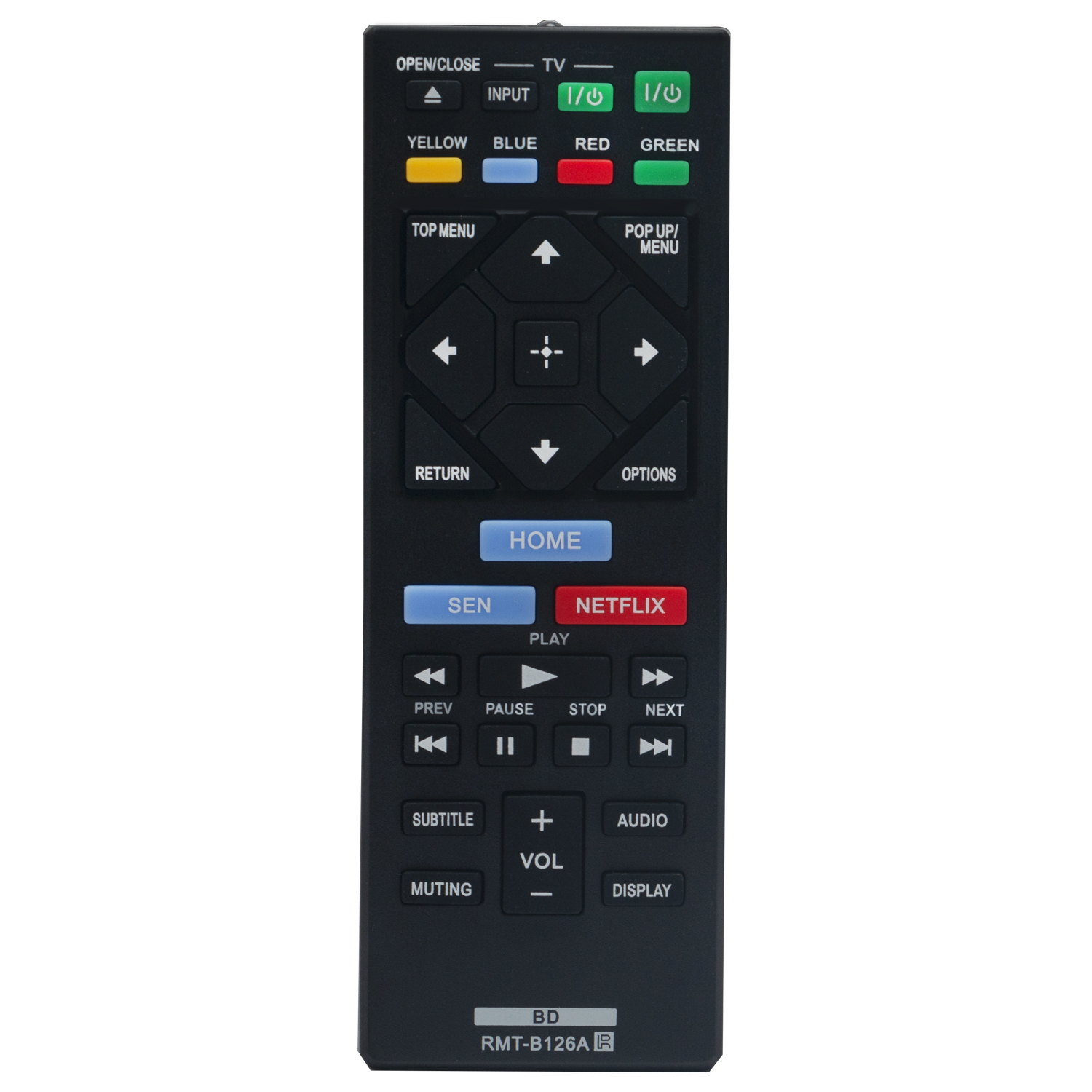 Sony RMT-B104P Original Replacement Remote For Blu-ray Players (BDP-S360, S390, S560, BX2 & More)