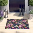 thumbnail image 2 of Pioneer Flower Floral Print Flannel Non Slip Door Rugs,Washable Door Mats Indoor,Decorative Door Mats,Dirt-Resistant and Absorbent Doormat for Entrance,Bedroom,Kitchen,Bathroom,23.5"x16", 2 of 5