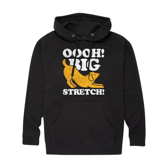 Instant Message - Dog Oooh Big Stretch - Men's Pullover Hooded Fleece Sweatshirt