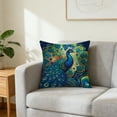 thumbnail image 5 of Fasiaou 2D Peacock Embroidered-Style Cushion Cover with Vintage Three-Dimensional Print for Sofa and Home Decorative Pillow,D, 5 of 6