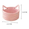 thumbnail image 2 of AAOMASSR Whisker-Approved Organization: Hand-Woven Cotton Cat Ear Organizer for Laundry, Toys, Cosmetics, and Desktop Storage(21x12CM)Gray, 2 of 5