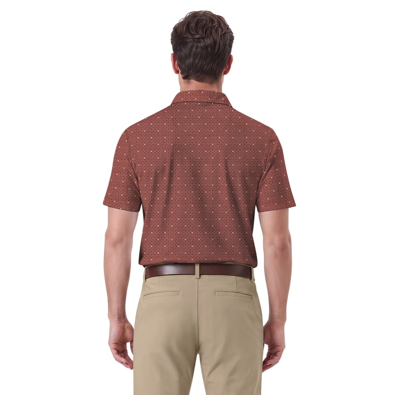 Ben Hogan Men's Gentleman Geo Print Golf Polo Shirt photo 3