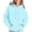 Light Blue, variant on Mgmyaa Women's Raglan Sleeve Hoodie Long Sleeve Drawstring Hooded Top Casual Sweatshirt with Pockets