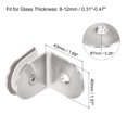 thumbnail image 2 of Abrazadera de vidrio redonda Unique Bargains 4uds Ajustable 8-12mm Grosor 90 Grados Único Lateral Soporte Clip para Ducha Puerta, 2 of 6