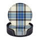 thumbnail image 1 of Posavasos de cuero de 6 piezas, posavasos de tartán del clan Hannay para bebidas, posavasos para tazas, regalo de inauguración de la casa, ideal para la decoración del hogar, 1 of 7
