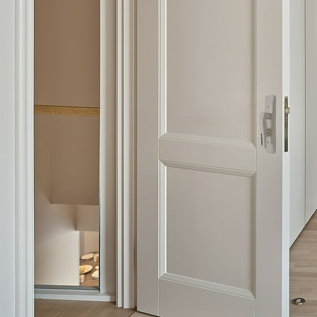 HAKIDZEL 1Set Stainless Steel Bathroom Door Handle With Lock Rectangular Design For Home Interior Privacy