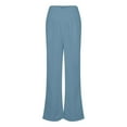 thumbnail image 6 of AUNVITO Women's Casual Pants Solid Color Wide Leg Comfortable Home Lounge Sporty Long Comfy Trousers, 6 of 7
