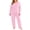 Pink, variant on Xaqiouau Women Fleece Lined Pajama Set Warm Thermal Underwear Long Sleeve Top and Pants Plus Size Winter Lounge Sleepwear