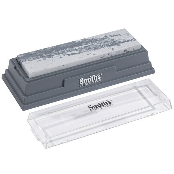 Smith’s MBS6 6” Natural Arkansas Bench Stone – General Purpose Sharpener – Straight Edge Knives, Tools, Broadheads – 1000 Grit Fine Sharpening Stone