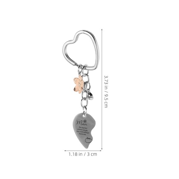 1 Pair Matching Heart Keychains For Family Stainless Steel Keychains Stylish Keychain For Car Keys Bag Charms Matching Keychain