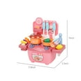 thumbnail image 3 of Kitchen Play Set, Toddler Kitchen Toy, Realistic Mini Kitchen Set With 20 Accessories And Water Spray Function, Interactive Indoor Game For Kids Ages 2 Plus, Durable Plastic Design, 3 of 9
