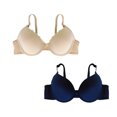 thumbnail image 1 of Duo pack brasier liso azul marino y beige Carnival mod. 21872-22254 34B, 1 of 3