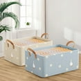 thumbnail image 1 of Fiudx Caja de Almacenamiento de Ropa, Organizador de Tela Plegable, Material Transpirable E Inodoro, Diseño Ligero, Fácil de Mover, Ideal para Dormitorios y Viajes, Tamaño 47 X 28 X 20 Cm., 1 of 6