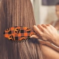 thumbnail image 3 of Checkered Pumpkin Halloween Pattern Hair Brush,Girls Detangling Hair Brush,Glide Through Tangles with Ease for Wet & Dry Hair,8.8"X2.8", 3 of 7