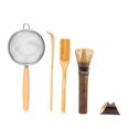 thumbnail image 4 of Juego de batidor de matcha, herramientas para matcha, cepillo mezclador para principiantes, herramienta profesional de bambú para hacer té, cuchara de Conjunto oscuro de 4 piezas, 4 of 9