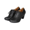 thumbnail image 5 of New Women Refresh Amany Leatherette Lace Up Oxford Chunky Heel Bootie, 5 of 5