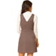 thumbnail image 5 of Vestido De Delantal A Cuadros Pata De Gallo Con Tirantes Mono Para Mujeres Allegra K Negro Rojo M, 5 of 6