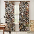 thumbnail image 3 of Colorful Stones Kitchen Curtains Window Panels, Farmhouse Stones Modern Art Insulated Window Treatment Curtain, Grommet Curtains for Bedroom/Living Room/Bathroom, 2 Piece 42"Wx84"L, 3 of 8